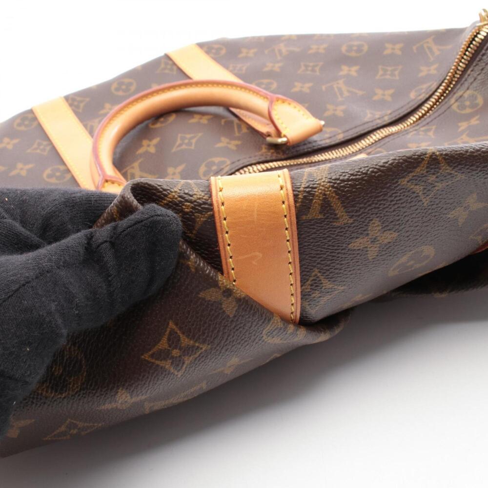 LOUIS VUITTON Brown Monogram Leather Keepall 45 Boston Bag - Picture 7 of 8